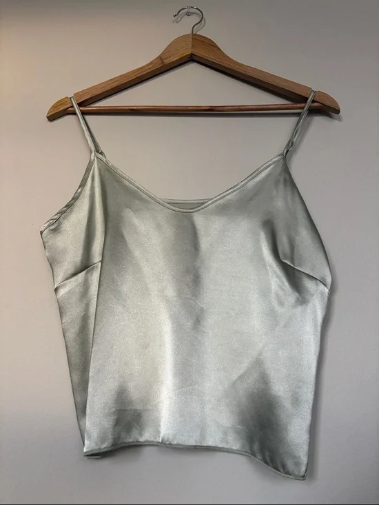 Sioro Spaghetti Strap Cami in Silver green - Picture 5 of 9